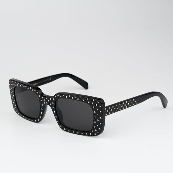 NEW Celine CL4213IS 01A ANIMATION XMAS Black Grey Rectangle Women Sunglasses - Picture 3 of 9